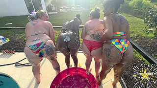 Creamy Custard Playtime: Savanna, Giana, Bleu & Livie Get Messy