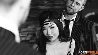 Asian Slut Polly Pons DP’d on Pool Table by 2 Bootlegger Mob Bosses GP2280