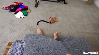 Horny For The Stocking Hoarder - busty brunette MILF Alexis Fawx gets dicked hard