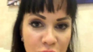 Nice adult brunette fucks herself with a cucumber curved like a dick: Amateur, Anal  Eporner Porn