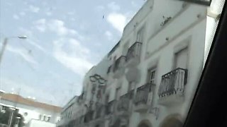 Good outdoor posing session on the beach with a busty Sophie Moone