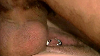 French Babe Double Fucked in Her Pierced Pussy