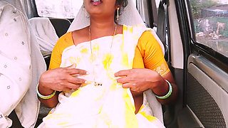 Indian Car Sex. House Maid Try to Fucking with House Owner. Telugu Dirty Talks.
