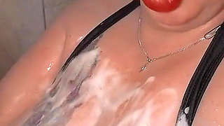 Big Soapy Tits in Huge Boob Shower Scene.