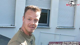 German Redhead Neighbor Gets Talked Into Fucking
