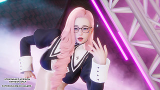 MMD Love It - Seraphine Sexy Kpop Dance League of Legends Hentai Uncensored 4K 60FPS
