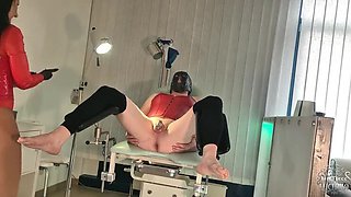MistressLuciana fucks my asshole on the gynecological chair