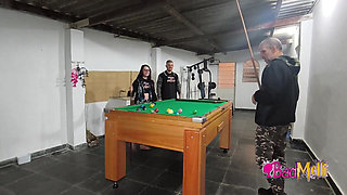 Playing Naked Pool with My Boyfriend and My Father-in-law