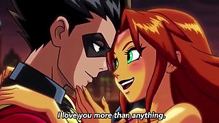 STARFIRE & ROBIN STEAMY PENTHOUSE ROMANCE - Hot 3D Anime Couple