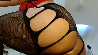 Masturbation close up in heels fishnet stockings and panties