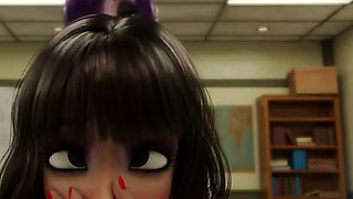Sexy futa teacher gets monster cock anal