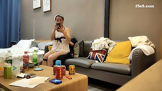 Cute shaved asian fingering on hidden cam