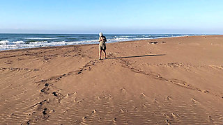 Cuckold on the beach
