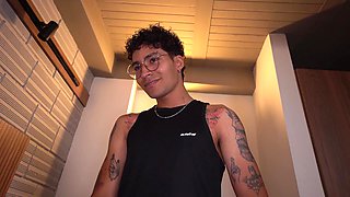 Fuck me slowly so my stepmom doesn't listen! Funny bisexual 3way with two hot busty babes