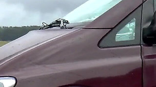 Lovely teen gets screwed in the van