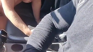 Jerking off and Sucking the Uber Until He Cums