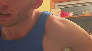 Bend Emo Girl Over Kitchen. Stool in Bright Airy Kitchen Dirty Talk Whole Time