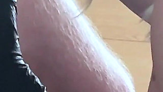Close up Femdom Edges Cock to Ruined Orgasm in a Glass