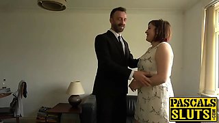 Chubby submissive uk girl has a aggressive nail session