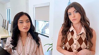 Big tit brunette MILF sucks and tit fucks a big cock