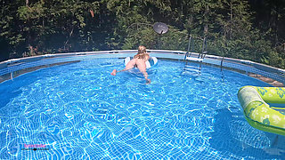 Neighbor Watches Me Swim