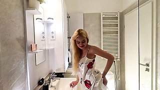 No Panties TV - silk satin nightie clip