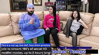 Dr Tampa Gives Alix Avery a Spreading Exam with Wand Vibrator