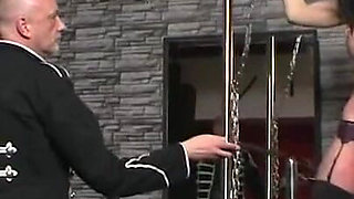 Stretching whipping humiliating