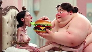 Extremely Skinny Vs Massive SSBBW Feeding Session