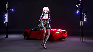 [mmd] Broken Iron Big Duck Duck-queencard Dress Black Silk Elegant Succubus Pattern