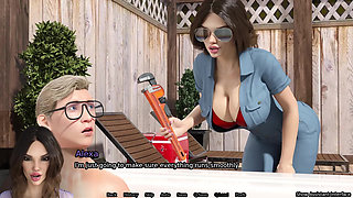 Tittyfucking in the Hot Tub - Sexbot Bailey Route #2 - Animated Sex Game