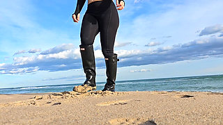 Extremely Boot Passion! Outdoor Beach and Car