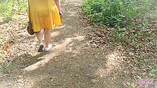 I Hope No One Saw Me Flashing My Big Tits in the Woods Homemade Ass Pussy Masturbation Mature Cheating Wife Stepmother BBW Wife