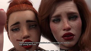 Granny Seduction Visual Novel - Grandma's House Shower Sex Scene HD