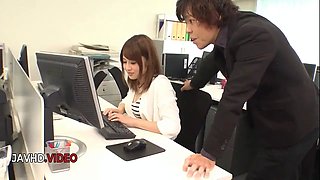 Hardcore office sex along busty Yumi Maeda