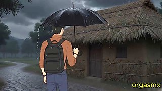 Desi Tribal Village Beauty Hot Passionate Night with Traveler in Forest Hut