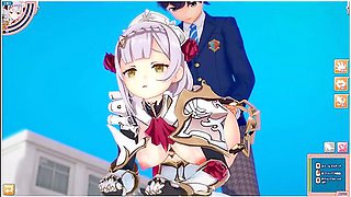 [hentai Game Koikatsu! ]have Sex With Big Tits Genshin Impact Noelle.3dcg Erotic Anime Video