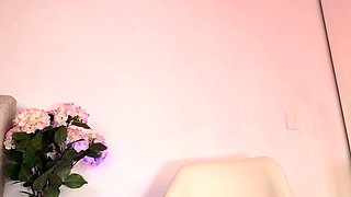 Brunette solo darling masturbating at home