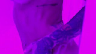 Artistic humid getting off with bad backside tatted cougar!