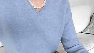 German MILF Lady Victoria Valente - Taboo JOI & Cum on Sweater Fetish - StepMom Role Play