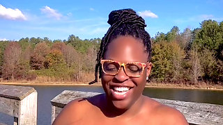 MATURE EBONY COUGAR MAKING FETISH CONTENT OUTSIDE PT 3