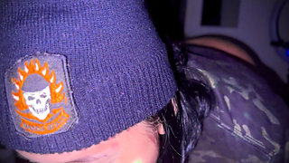 My cuckold friend's girlfriend dressed up so no one could see the way she gives me her pussy, I recorded everything!