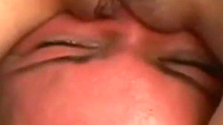 Floral Mattress Facesitting - Topless Brunette Grinds on Her Partner in a Red Thong
