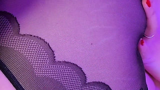 Brunette Babe Mia Fucked in Pretty Black Pantyhose by Bwc Stud