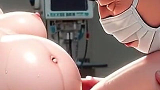 Perverted Doctor Worshipping Pregnant Woman Feet During Exam