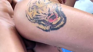 my girlfriend and I seduce the butler of her farm and make