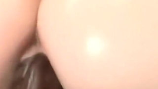 Big Juicy White Booty Takes Huge Black Cock