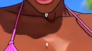 Beach Slutty: Sexy African Girl Enjoys Life on a Paradise Beach and Unexpectedly Meets a Lustful White Guy