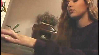 Young Cute Redhaired Babe Temptress Enjoys When Her Lover Drops His Load on Her Tits