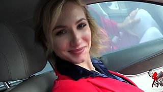 Amateur milf has a public suck in a gang bang